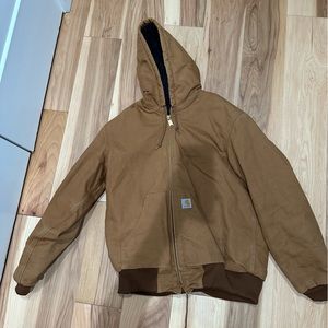 Carhartt Loose Fit Firm Duck Insulated Flannel Lined Active Hooded Jacket